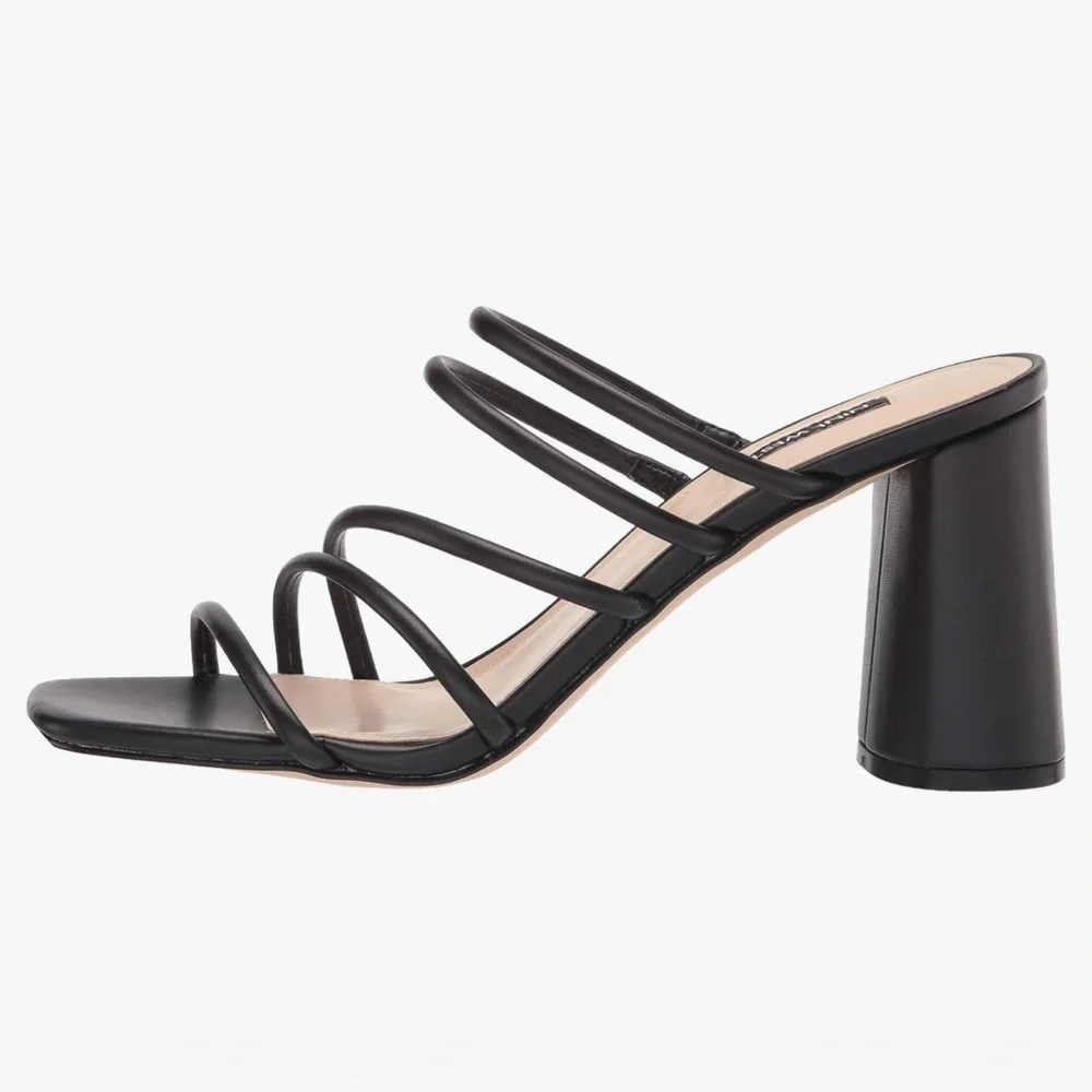 NINE WEST Strappy Open Toe Heel Sandals Platform Block Heels Size 13